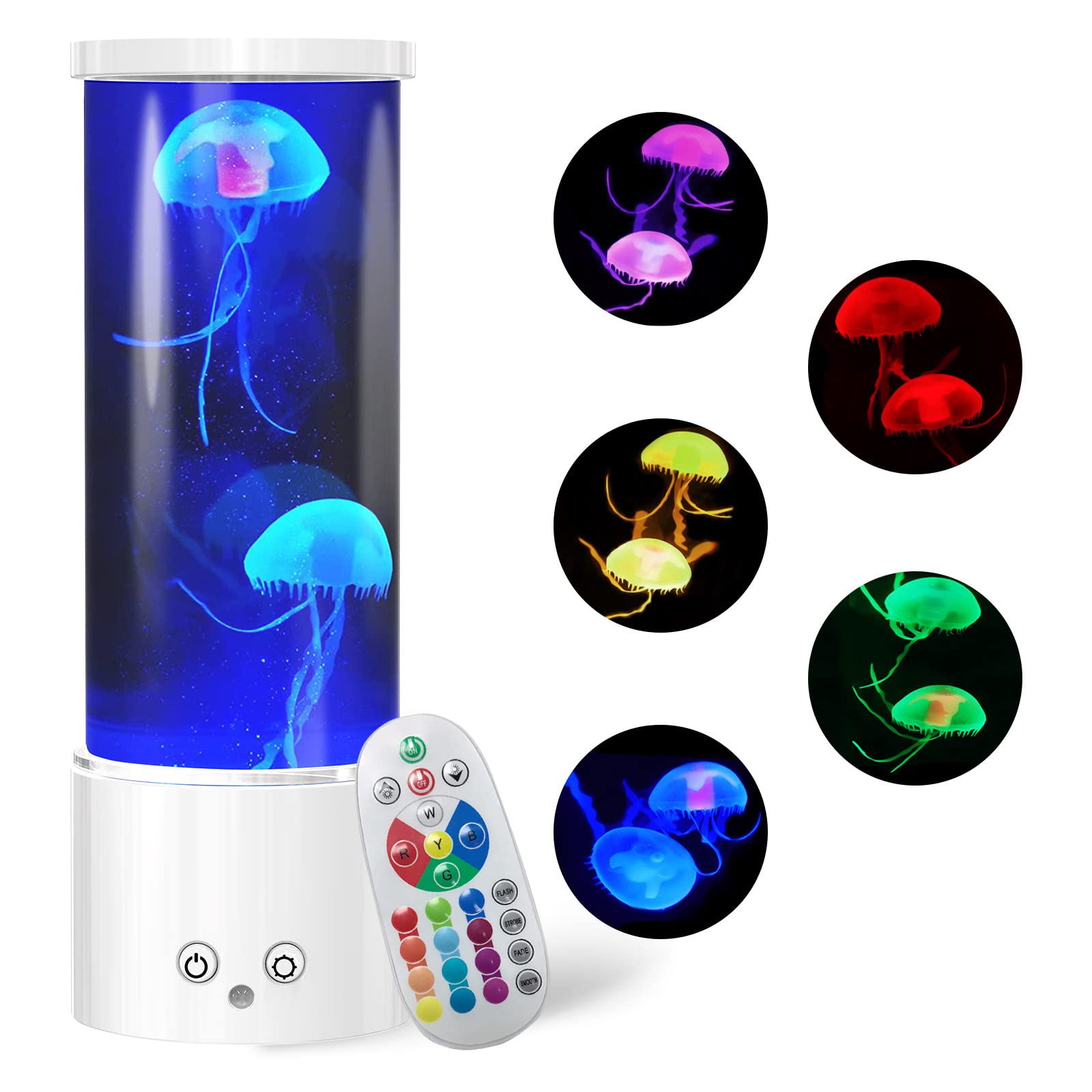 Night light jellyfish: Gentle floating motion + soft dimmable glow crafts dreamy nighttime visuals, turning bedrooms into calm, cozy havens for rest.